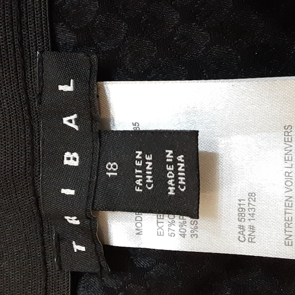 Sz 18 Tribal  Black "Flatten It" Pull On Pants Slimming Trousers - Picture 2 of 14